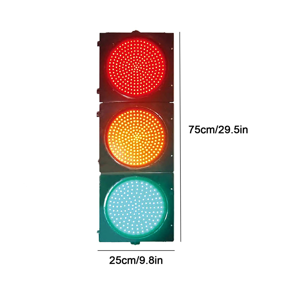 Stop Light Lamp 200mm(8in) Traffic Light, 3 Light Green-Yellow-Red, Retro Industrial Wall Lamp Indicator Light, for Cafe Bar Club Shop Warning Decoration(220V-Circulation Light)