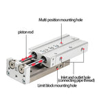 Air Slide Table Pneumatic Cylinder MXS6-10 MXS8-20 MXS12-30 MXS16-40 MXS20-50 MXS25-75 100 125 Rail Slide Air Cylinder(-30)