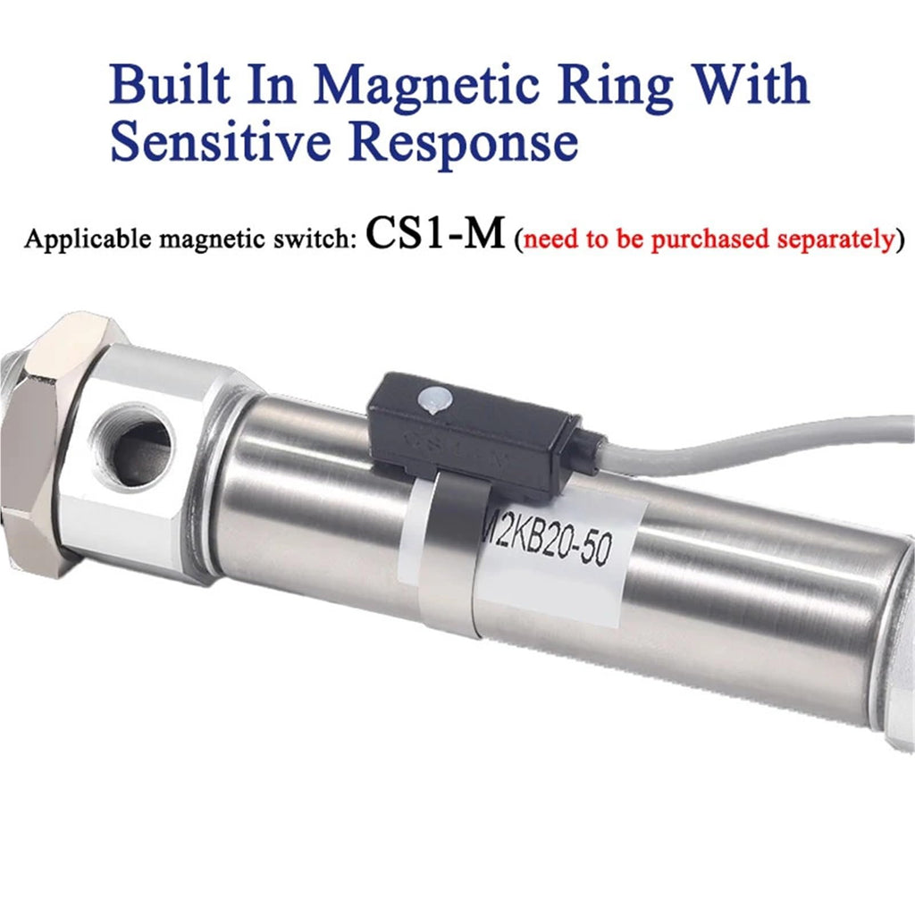1pcs Hexagonal Non Rotating Pneumatic Cylinder CDM2KB20 25 32 40mm Stainless Steel Small Stroke25/50/75/100/150/200/250/275/300Z(Stroke 250 mm,Bore 40mm)
