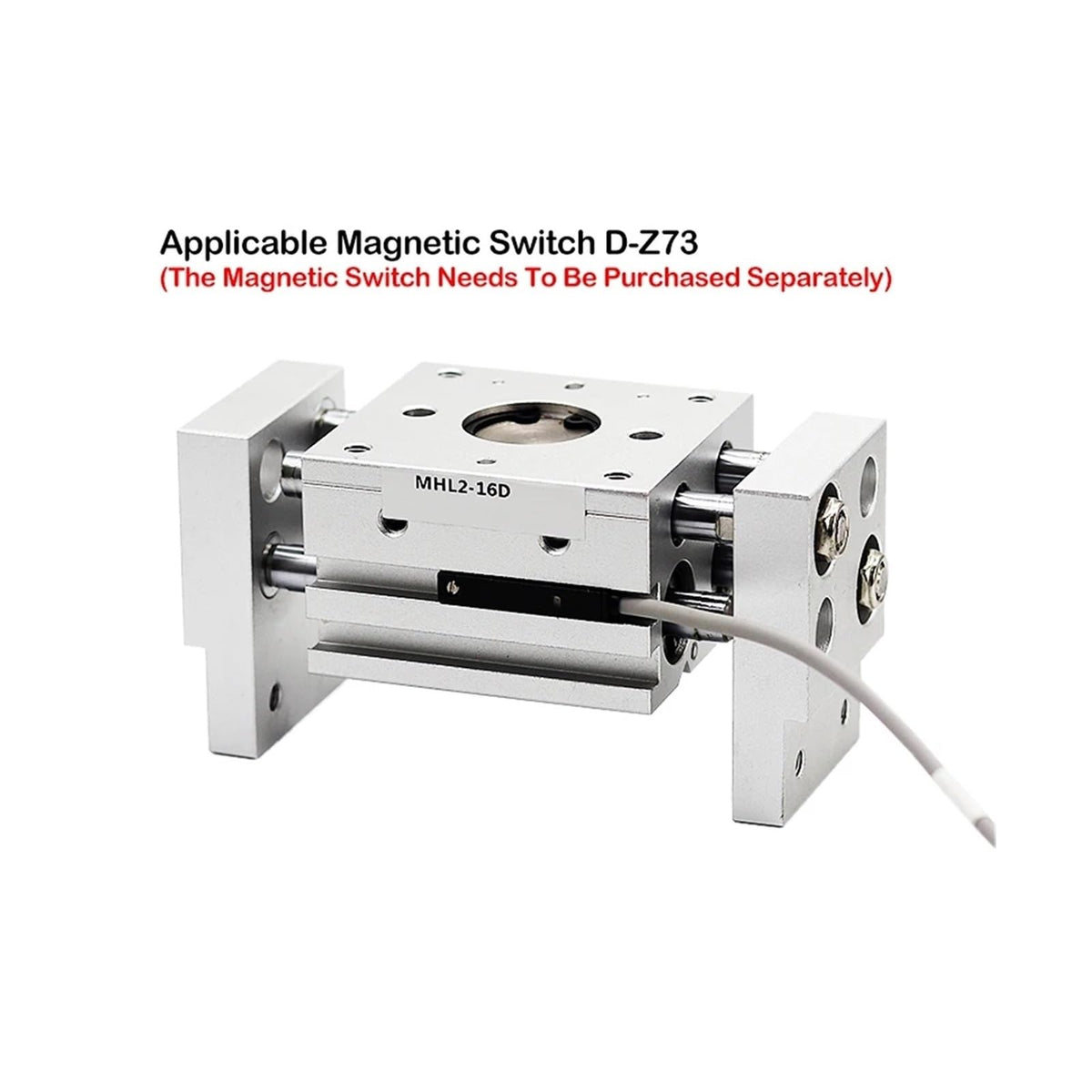 Double Acting Pneumatic Gripper Wide Type Air Gripper Parallel Cylinder MHL2-20D MHL2-20D1 MHL2-20D2 Aluminium Clamps(MHL2-25D)