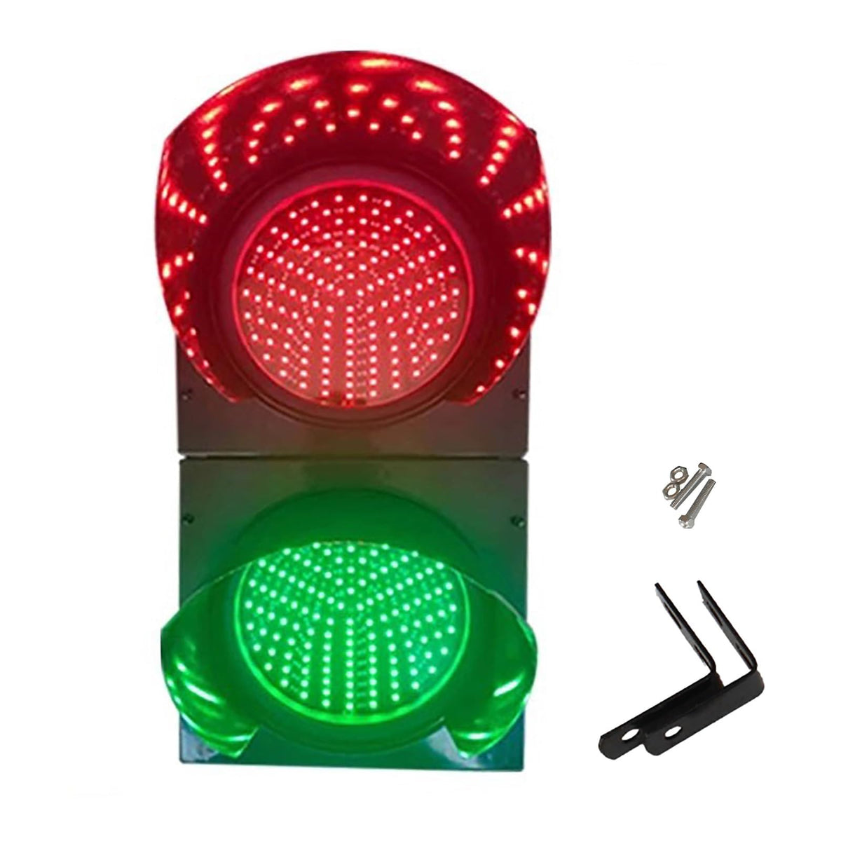 200mm(8 inch) Traffic Light, Red/Green Stop and Go Light, PC Housing Waterproof, Industrial LED Traffic Stop Light with Remote Control, Dock Bay Indicator Warning Light ( Color : Remote Control ,(Circ