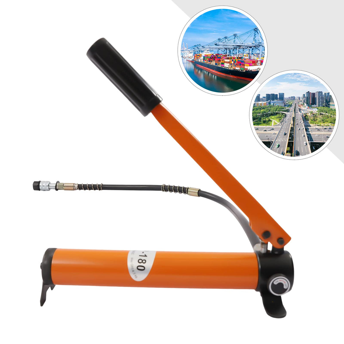 Hydraulic Trolley Jack Manual Hydraulic Pump 20T 70MPa Lifting Jack High Pressure Portable Steel Oil Pump for Hydraulic Tools (CP)
