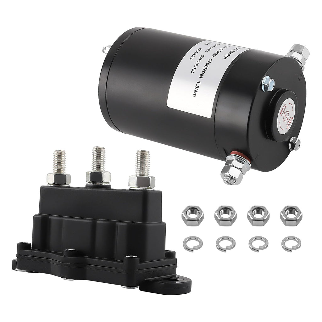 maXpeedingrods 167567 Hydraulic Pump Motor Slide Out with Dual-Polarity Reversing Solenoid 118246 for Lippert Components Leveling System, 12V, 0.8KW, 4400RPM, 414018 F000MM0809