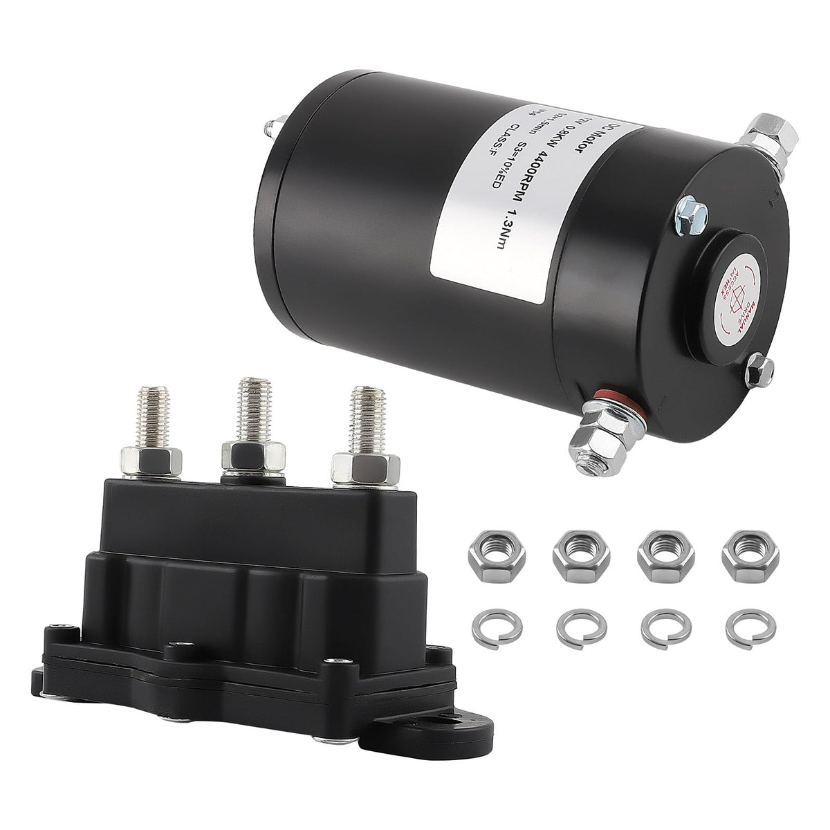 maXpeedingrods 167567 Hydraulic Pump Motor Slide Out with Dual-Polarity Reversing Solenoid 118246 for Lippert Components Leveling System, 12V, 0.8KW, 4400RPM, 414018 F000MM0809