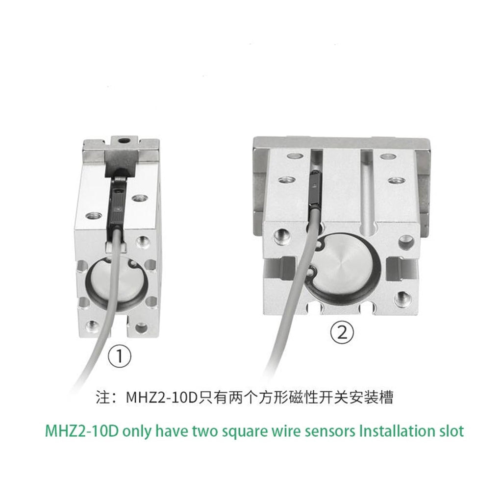 Double Acting Mini Gripper Pneumatic Cylinder MHZ2-6D Aluminium Air Clamps 1Pcs