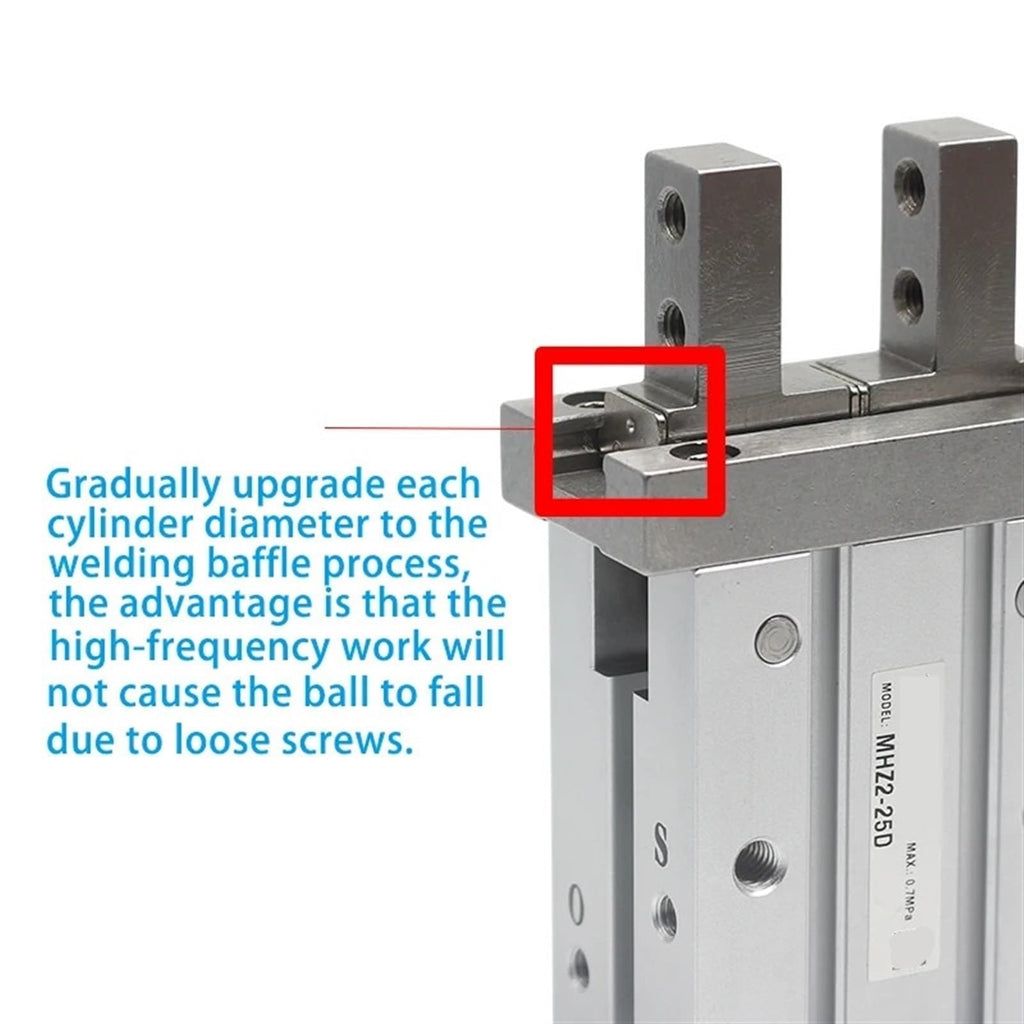 Air Pneumatic Parallel Gripper MHZ2-10D MHZ2-16D 6D MHZ2-20D MHZ2-25D 32D 40D S C Aluminium Clamps Finger Cylinder(MHZ2-40D)