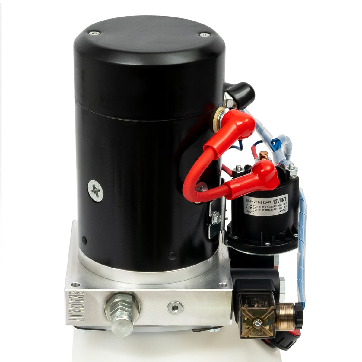 12V 6 Quart Hydraulic Pump - Single Acting, High-Pressure 22MPA, 1.6KW Motor, 3000RPM - Ideal for Hydraulic Trailers, Lifting Platforms & Agricultural Equipment