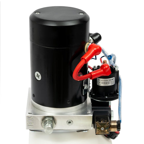 12V 6 Quart Hydraulic Pump - Single Acting, High-Pressure 22MPA, 1.6KW Motor, 3000RPM - Ideal for Hydraulic Trailers, Lifting Platforms & Agricultural Equipment