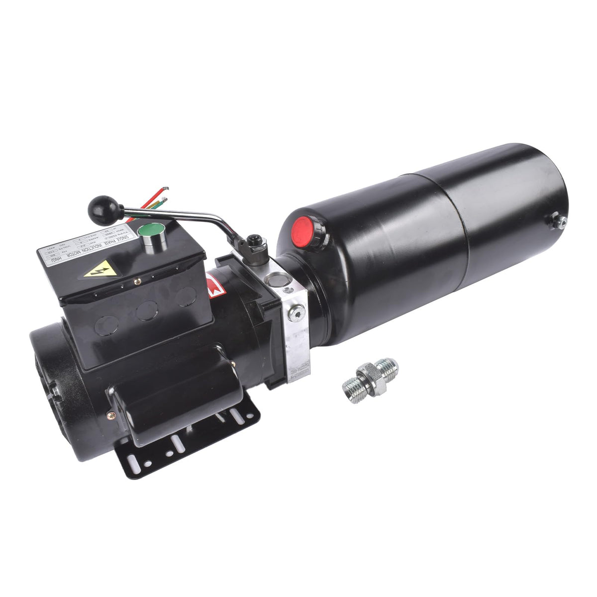 10 Quart/ 2.64 Gal Car Lift Hydraulic Pump Hydraulic Power Unit Single Acting 110V w/ 10L Steel Tank 2.2 KW 3400 RPM