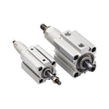 SDAJ80/100mm Bore Double Acting Piston Tools Aluminum Alloy Adjustable Stroke Compact Thin Air Pneumatic Cylinder(Stroke 25-25,SDAJ80-S Magnet)