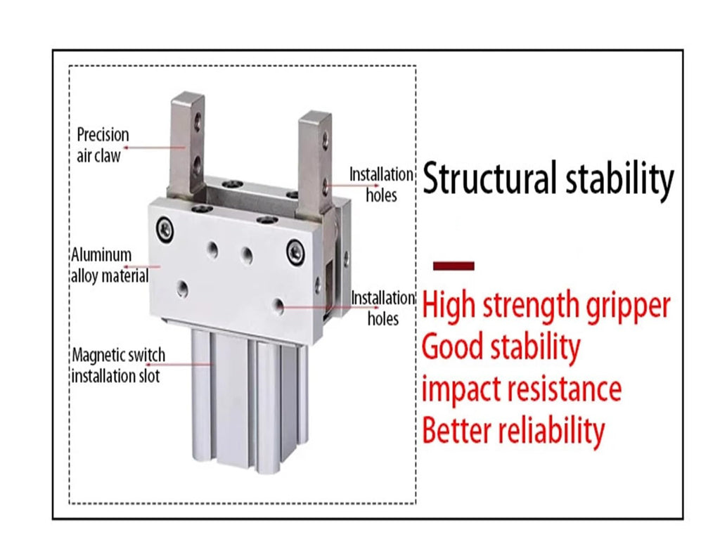 Elbow Joint Cylinder MHT2-32D/40D/50D/63D Finger Fulcrum Opening and Closing Clamping Heavy Object Pneumatic Claw(MHT2-40DZ)