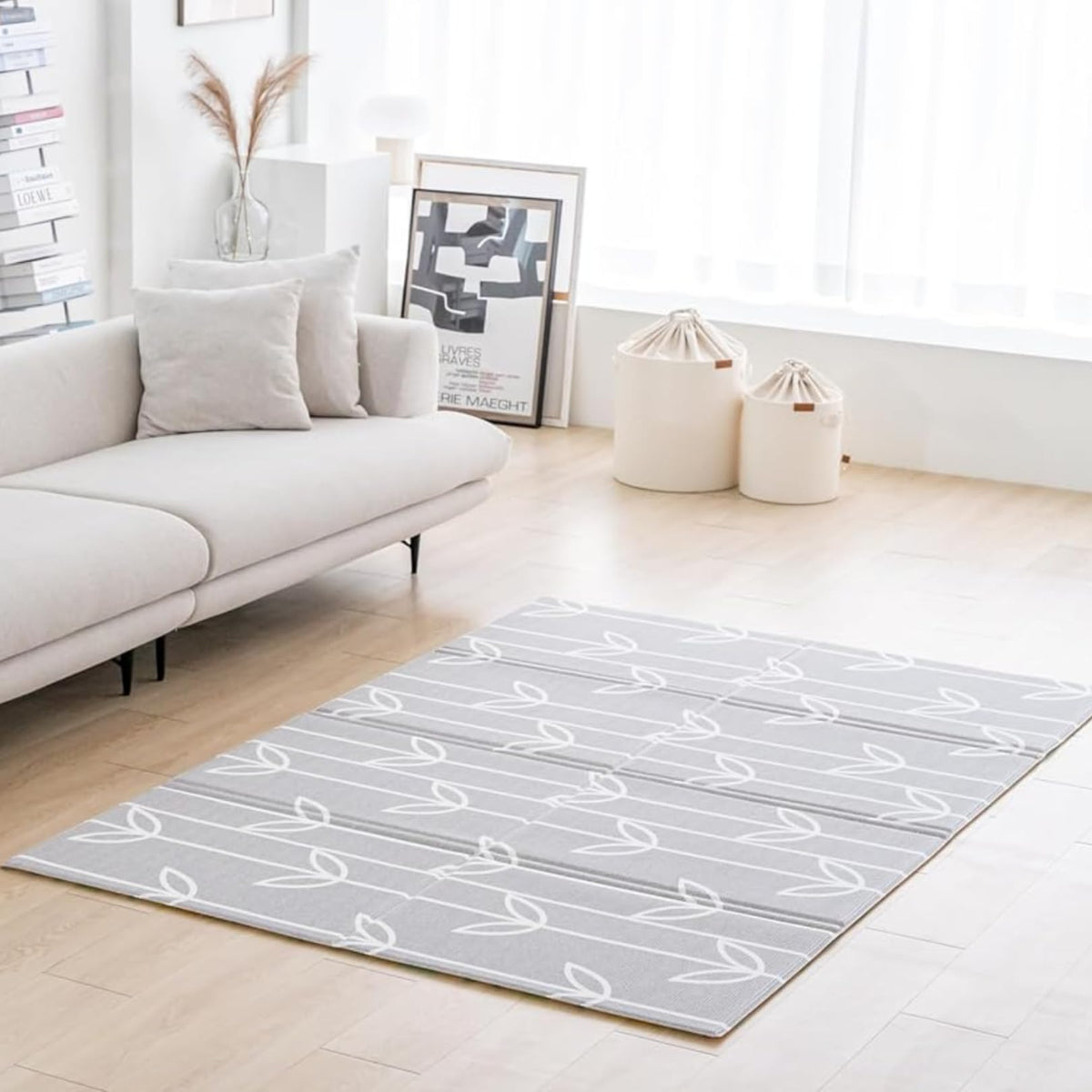 Baby Care Play Mat (Large, Playful Zoo Town) 83'' x 55'' One-Piece
