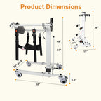 Electric Patient Lift Transfer Chair, Portable Folding & Transfer Lift for Car, Lift Elderly Seniors from Bed to Chair, Commode Toilet, Bathroom Wheelchair, Daily Lift and Transfer Need for Home Use