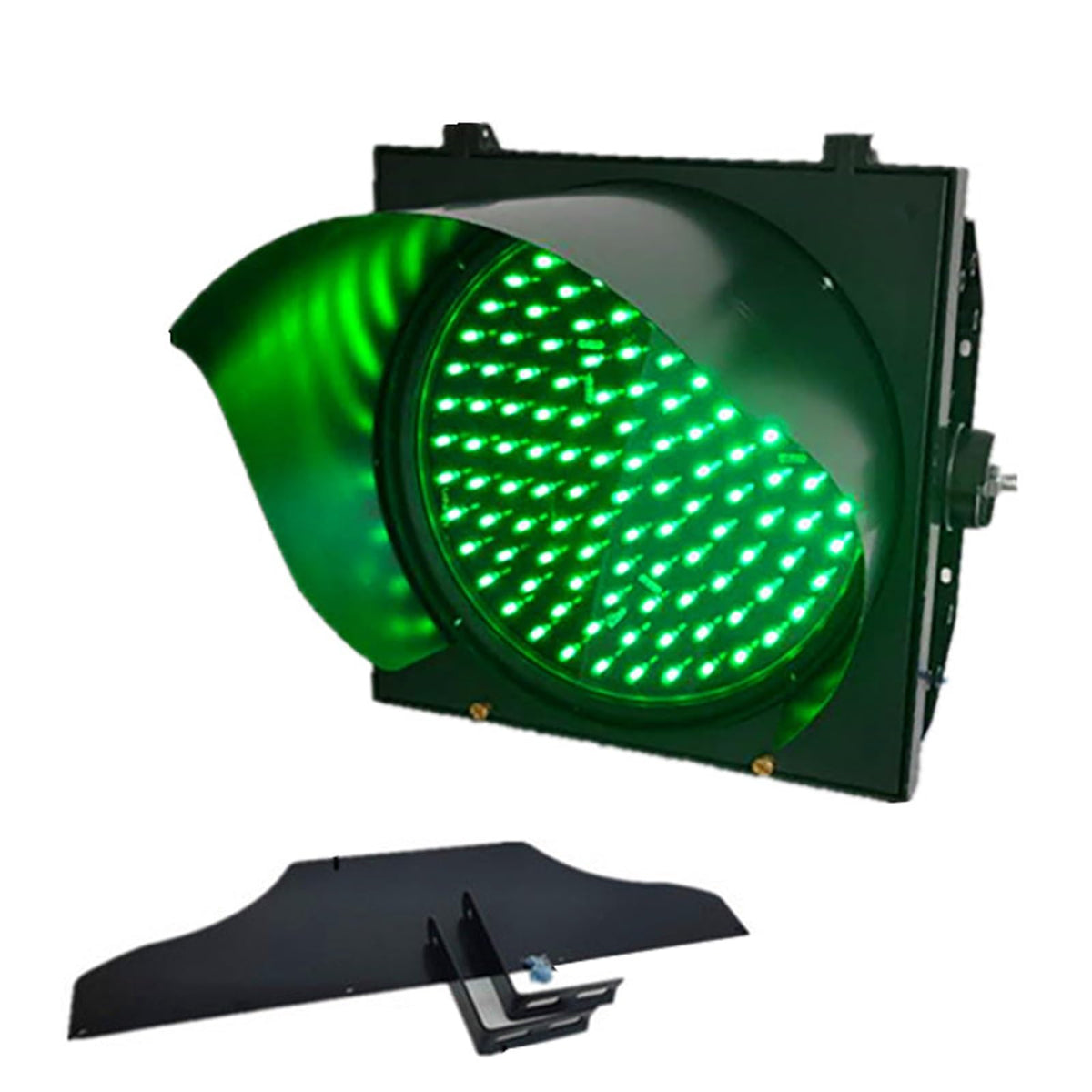 300mm(4 inch) Stop Light Indicator Light, Traffic Light, PC Housing Waterproof, 3 Color Red/Yellow/Green, for Road, Toll Station, Residential Gate(Green,110V)