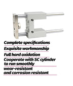 Cylinder Three-axis Three-Guide Cylinder Guide Bracket Pneumatic Guide Post SC32 40 50 63-50 75 100 200 300 400 500(SC32)