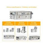 MXS16 Pneumatic Sliding Table Cylinder with Magnetic Linear Guide Rail High Pressure Resistance 16mm Bore 10/20/30/100mm Stroke(MXS16-50)
