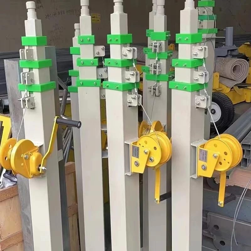 3-6 Section Retractable Galvanized Electric Winch Hydraulic Light Tower Telescopic Mast Machine Lighting Mast/Tower 1pcs(3m)