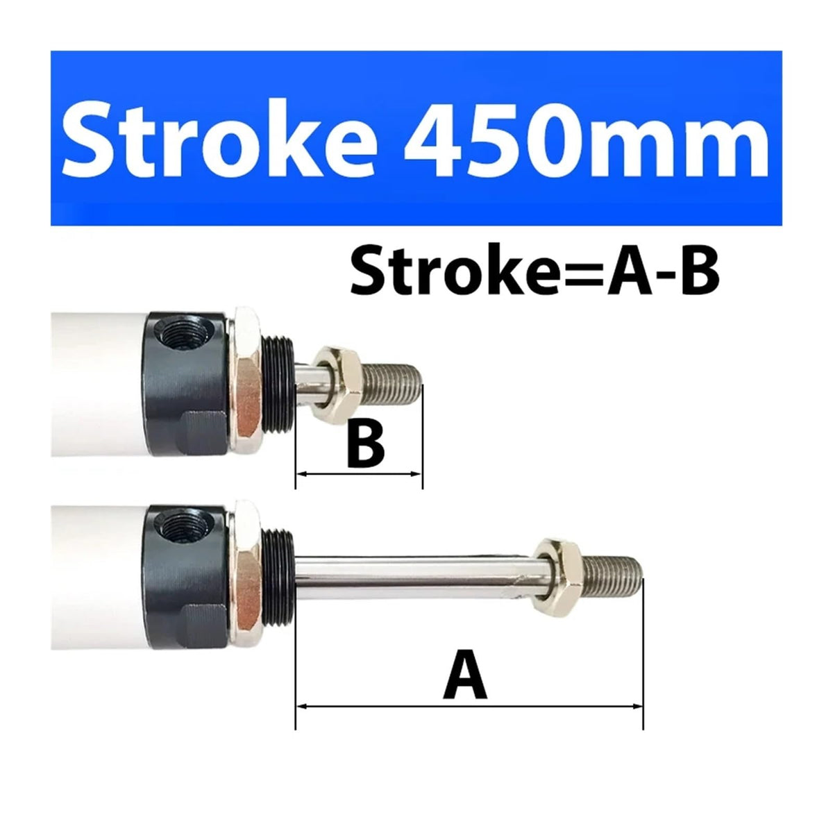 1pcs 16/20/25/32/40mm Mini Pneumatic Cylinder 25-500mm Stroke Double Acting Aluminum Alloy Air Cylinder(MAL40 (Bore 40mm))