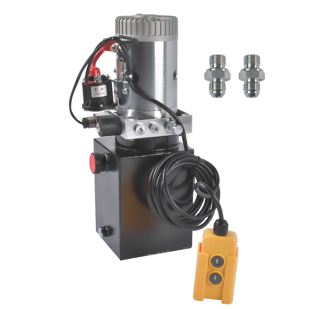 4 Quart Single Acting Hydraulic Pump DC 12V for Dump Trailer Power Lift 2.1HP 3200 PSI Mixizap