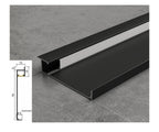 H40/60/80mm Flooring Backlight LED Skirting Board Recessed Aluminum Profile