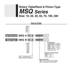 MSQB1A MSQB2A MSQB3A MSQB7A Pneumatic Cylinder Rotary Table Rack Pinion Type(MSQB3A)