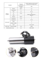 1.8kW 220V ATC Water Cooled Spindle Motor Automatic Tool Change 10000-60000rpm 3.175mm, 4mm, 6mm(4mm)