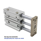 MGPM20 MGPL 20 Compact Guide Cylinder Thin Three axis air Pneumatic Cylinder with Guide Rod bore 20mm Stroke 20-200mm(200mm Stroke,MGPL20)
