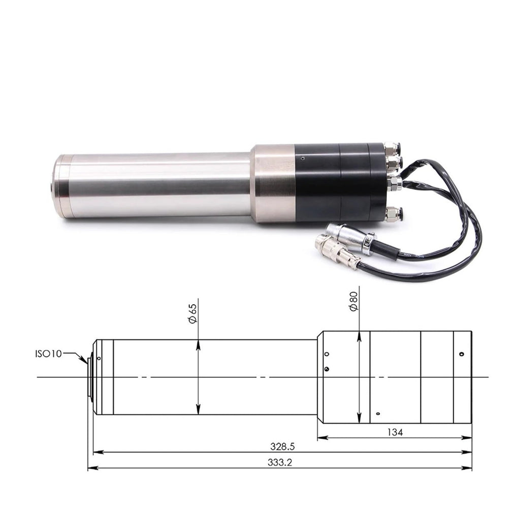 1.2kW ISO10 Water Cooled ATC Auto Tool Change Spindle Motor 110V 220V 380V 30000rpm 1000Hz 4Pole(380v)