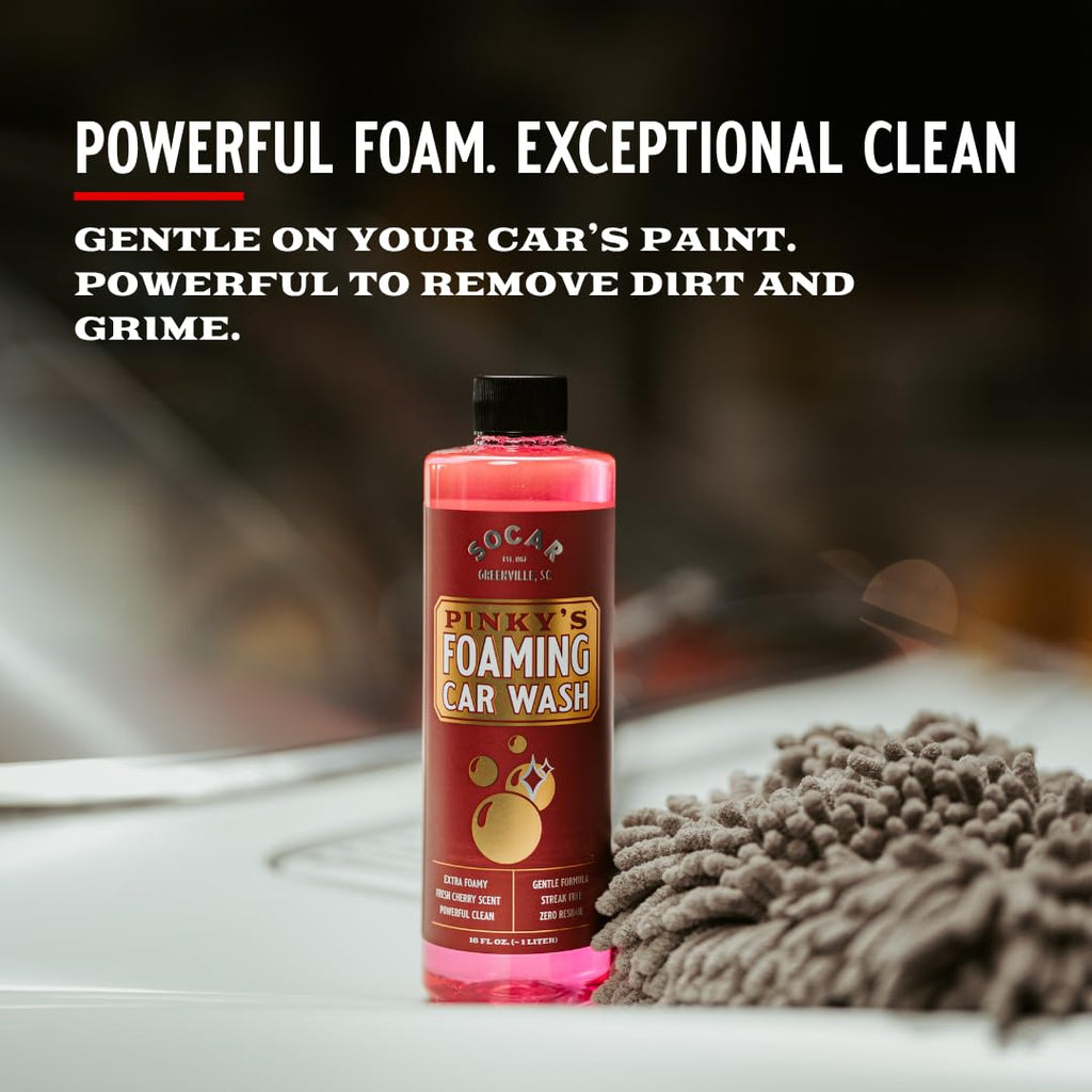 SOCAR Pinky’s Foaming Car Wash Soap. Detailers Choice, pH Balanced, Gentle, Safe On All Paint, Wax & Sealants | 55 Gallons