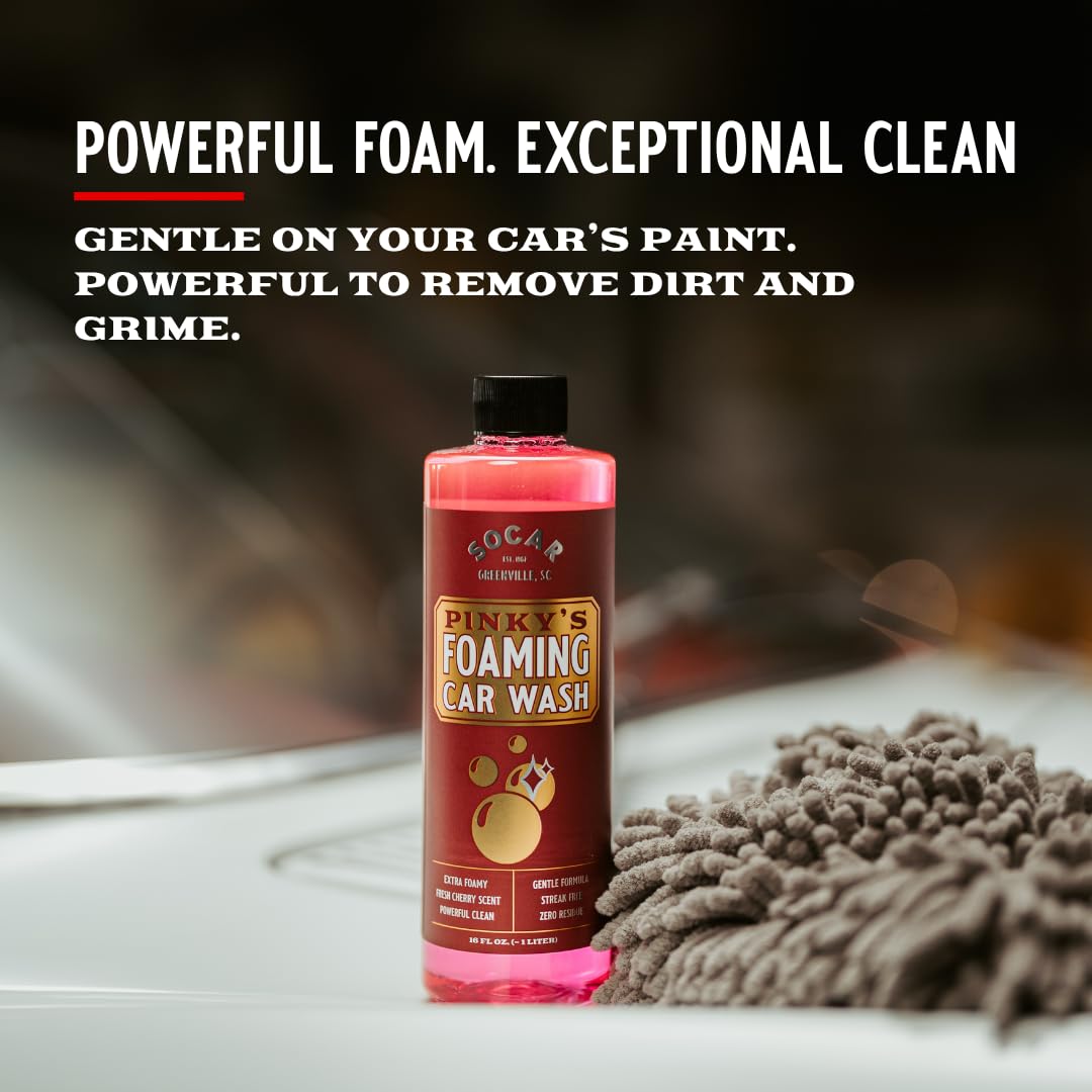 SOCAR Pinky’s Foaming Car Wash Soap. Detailers Choice, pH Balanced, Gentle, Safe On All Paint, Wax & Sealants | 55 Gallons