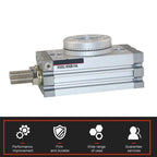 Swing Rotary Cylinder 90/180 Degree Pneumatic Gear MSQB10A20A30A50A70A100A Adjustable(MSQB-50R)