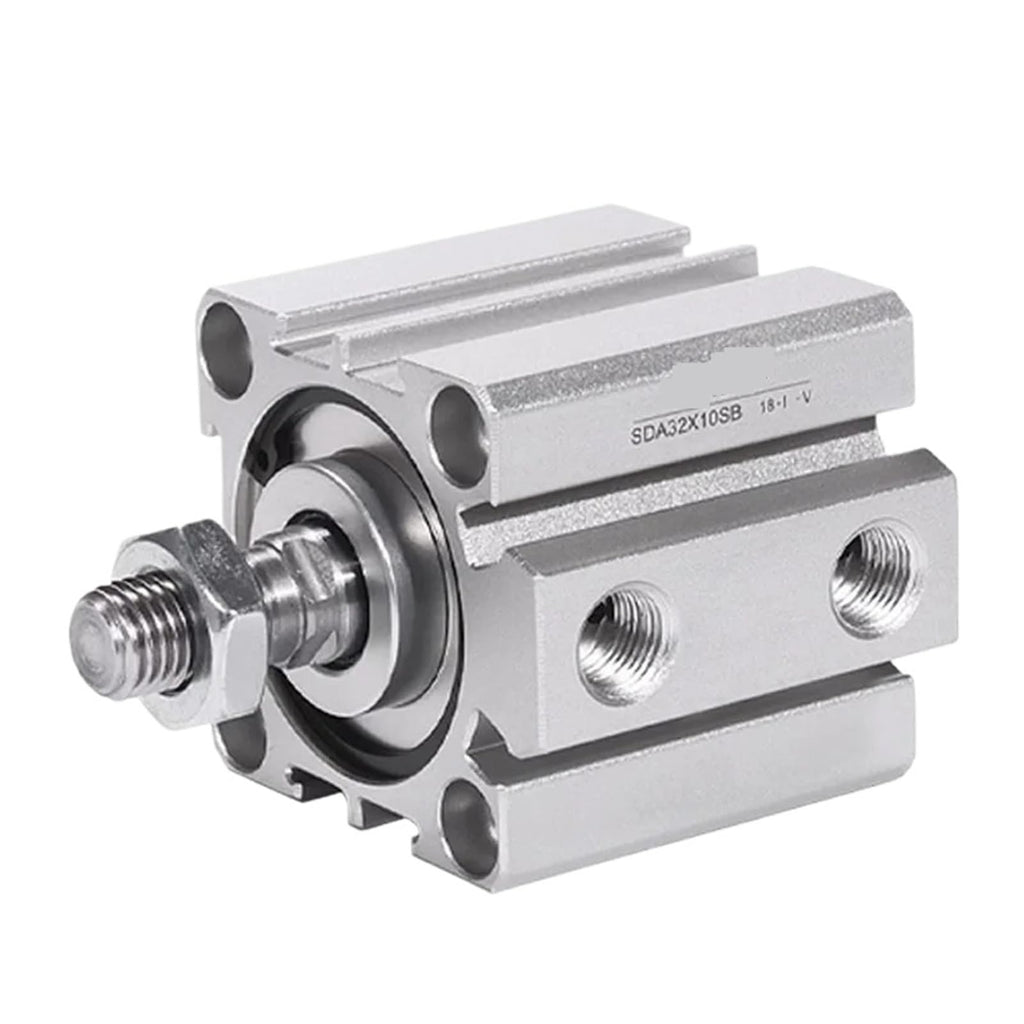 SDA Pneumatic Compact Cylinder, External Thread Stroke 5 to 100mm, with Magnet(Stroke 40mm -SB,Bore 40mm)