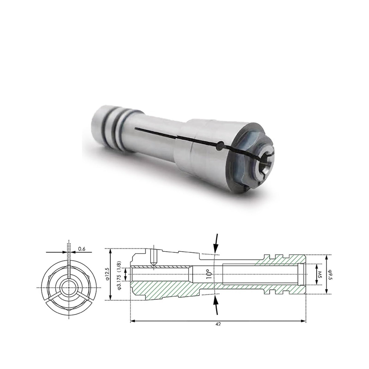1.8kW 220V ATC Water Cooled Spindle Motor Automatic Tool Change 10000-60000rpm 3.175mm, 4mm, 6mm(4mm)