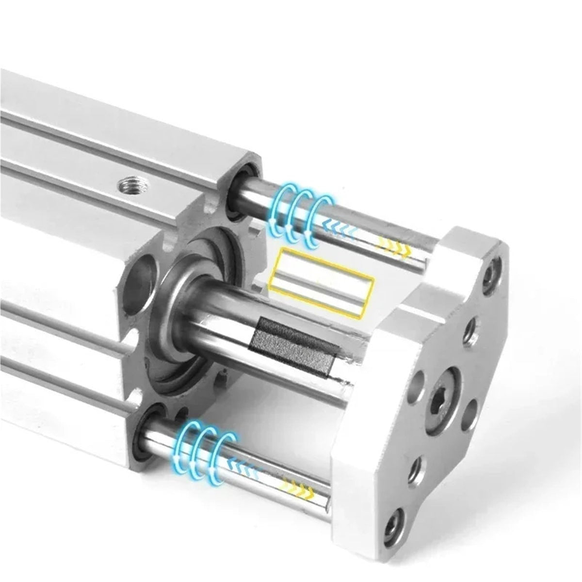 Type CQMB12-5 CQMB16-10 CQMB20-20 Guide Rod Compact air Pneumatic Cylinder CQMB25-25 CQMB32-40 CQMB40-50 50-75 63-100 80-25(Stroke 35mm,Bore 20mm)
