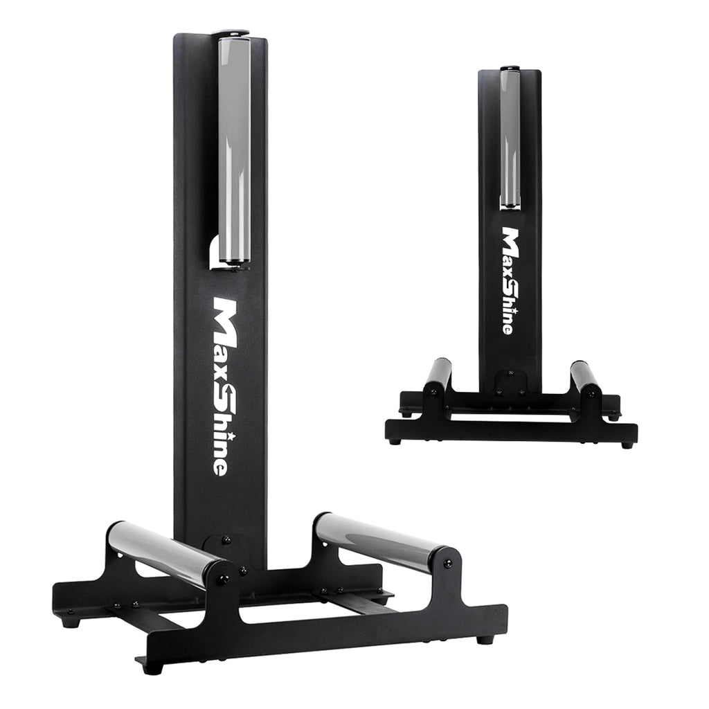 Maxshine XL Universal Wheel & Rim Detailing Rolling Stand (Black) | 360° Rotating Tire Stand for Car Detailing, Wheel Wash, Ceramic Coating & Tire Shine | Heavy-Duty Rim Detailing Roller Stand