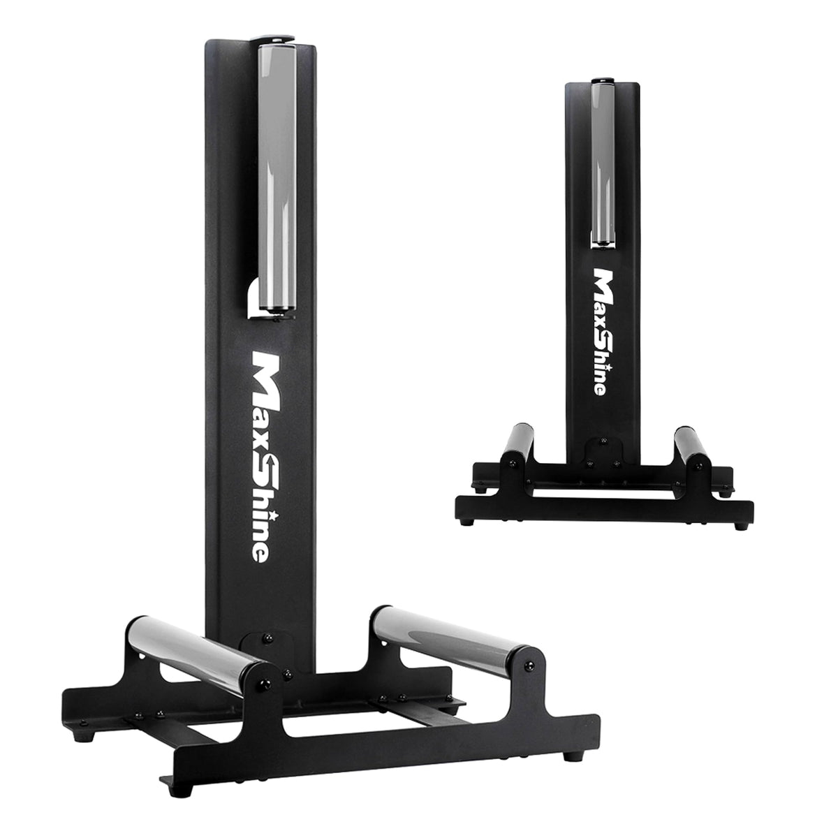 Maxshine XL Universal Wheel & Rim Detailing Rolling Stand (Black) | 360° Rotating Tire Stand for Car Detailing, Wheel Wash, Ceramic Coating & Tire Shine | Heavy-Duty Rim Detailing Roller Stand