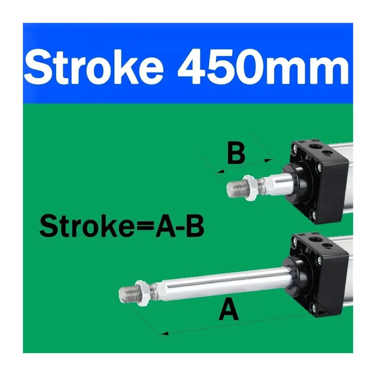1pcs SC Standard Air Cylinder SC32/40/50/63/80/100/125/160mm Bore Small Pneumatic Cylinder Piston 25/50/75/100/200/300mm Stroke(Stroke 450mm)
