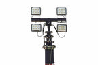 580W Solar Light Tower - 30' Light Tower - 7.5' Trailer - (4) 60W LED Lamps - 120V Battery Charger - Day/Night Sensor
