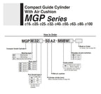MGPM25-200Z MGPM25-250Z Three-axisthin Rod Cylinder Compact Guide with Stable Pneumatic(MGPM25-200Z)