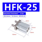 Parallel Style Pneumatic Air Gripper HFK10 HFK16 HFK20 HFK25 HFK32 HFK40Cylinder Double Acting Gripper Cylinder(HFK-25)
