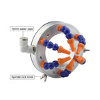 Spindle Cooling Ring Water Spray Cooler Engraving Machine Water Spray Ring 62/65/80/100/110/125/140/150mm Stone Spindle Motor Tool Cooling Nozzle(Blue)