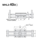 Double Acting Pneumatic Gripper Wide Type Air Gripper Parallel Cylinder MHL2-20D MHL2-20D1 MHL2-20D2 Aluminium Clamps(MHL2-16D2)