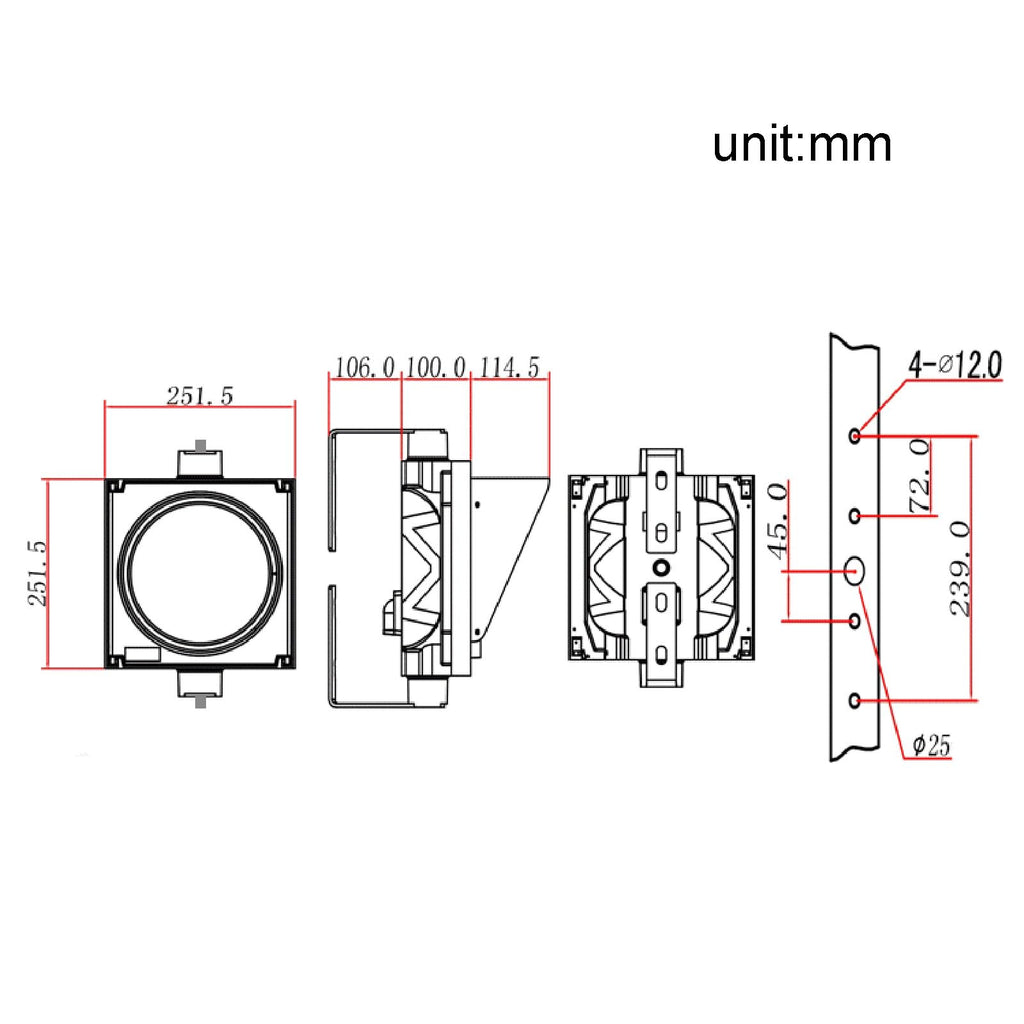 Mini Traffic Signal Light, LED Traffic Light Stop Light, 1 Light X/Arrow, for Industrial Loading Dock Bay Light, Indicator Light (Color : Remote Control, Size : 200mm-110v)(Remote Control,200MM 24v)