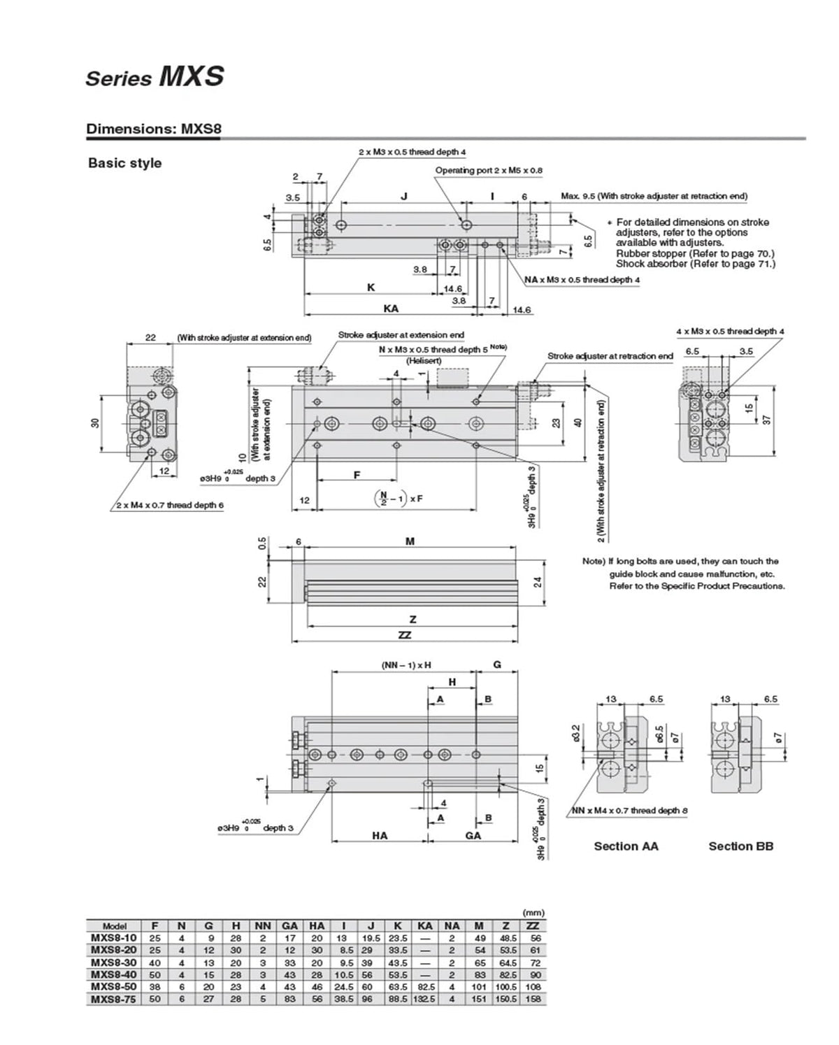 Air Slide Table Pneumatic Cylinder MXS6-10 MXS8-20 MXS12-30 MXS16-40 MXS20-50 MXS25-75 100 125 Rail Slide Air Cylinder(-40)