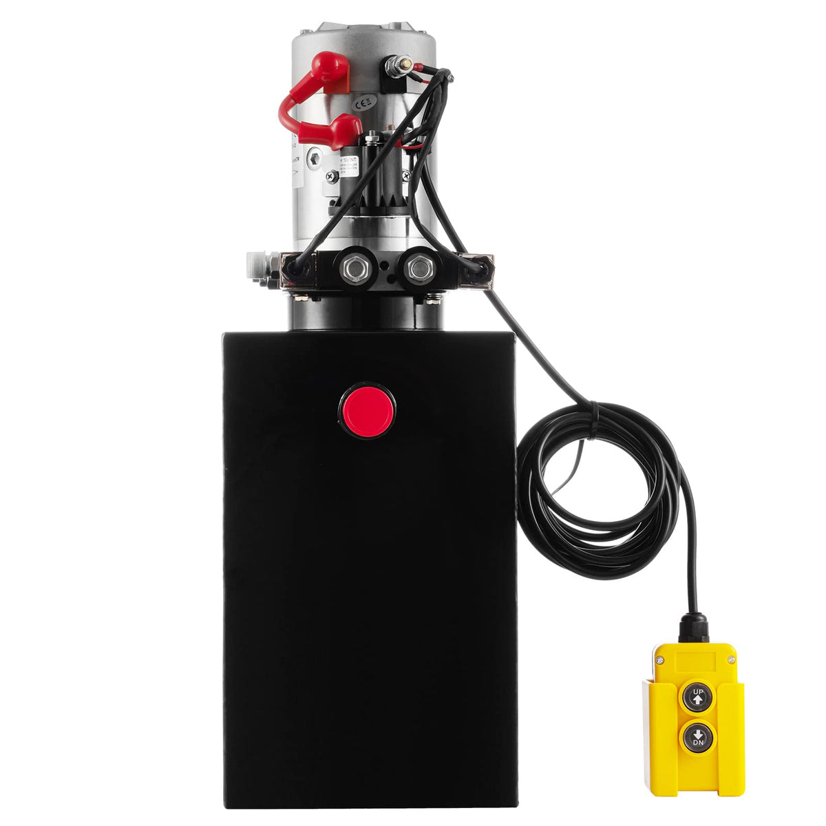 Hydraulic Pump 20 Quart Double Acting Dump Trailer Hydraulic Pump DC 12V, Hydraulic Power Unit Metal Reservoir Horizontal Mount for Dump Truck Car Lifting Remotely Controlled