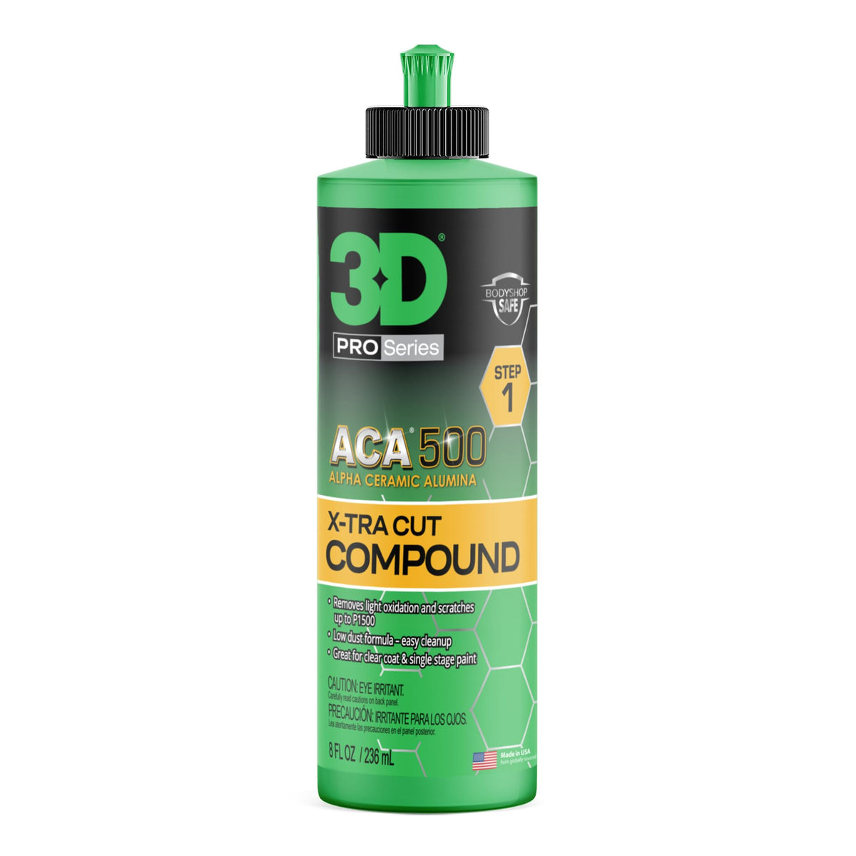 3D ACA 500 Cutting Compound – Step 1 Extra-Cut for Deep Paint Correction | Cuts P100 Grit or Finer | Body Shop Safe, Low Dust, Pro Detailer Formula | Made in USA - 1 Gallon
