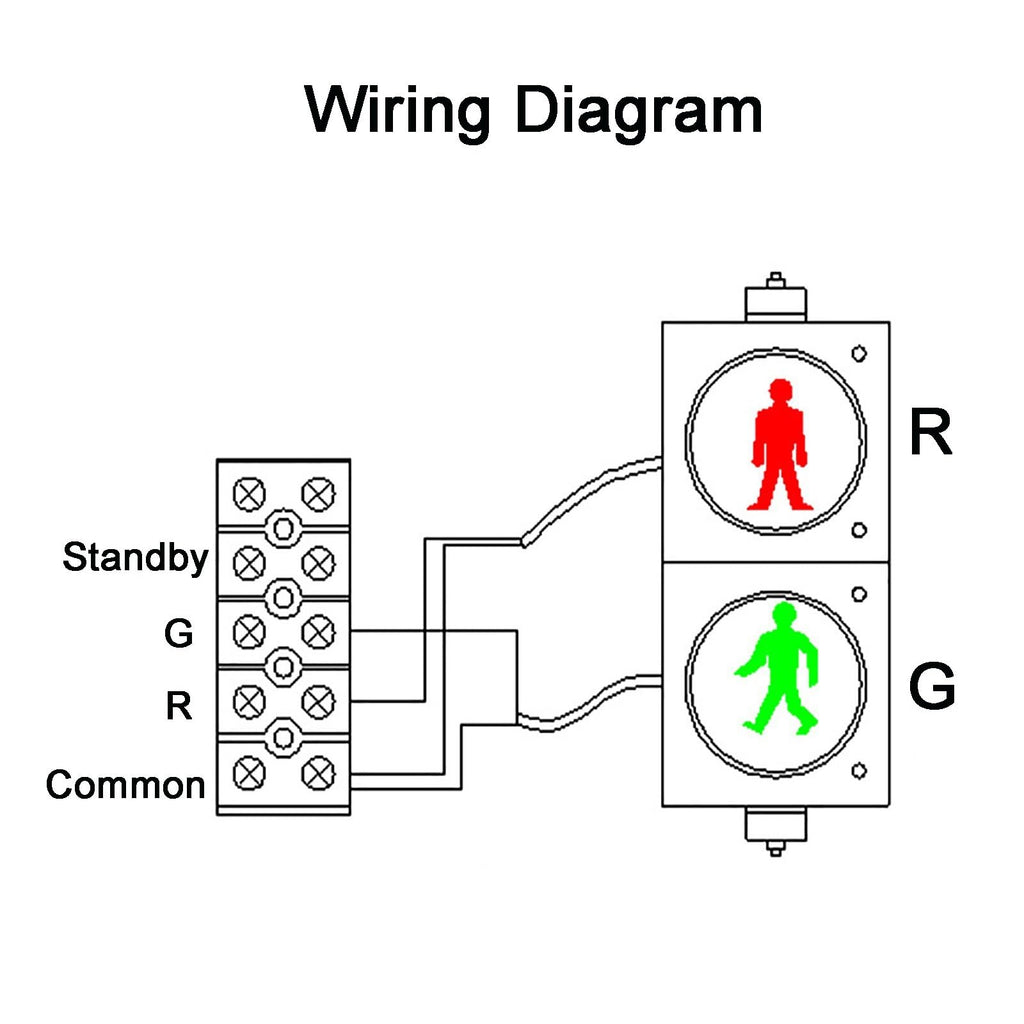 Red/Green Traffic Signals Signs Lights, LED Traffic Stop Light Indicator Light, Warning Light Road ty Signs Wall Lamp, for Outdoor Garages, Wharf Construction Sites (Color : 400mm-24v)(400mm 12v)