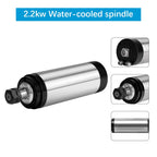 2.2kw Spindle Water Cooled Kit ER20 Milling Spindle Motor.2KW VFD 80 Clamp Water Pump 13pcs ER20 1m Cable for Router(Gold,220V)
