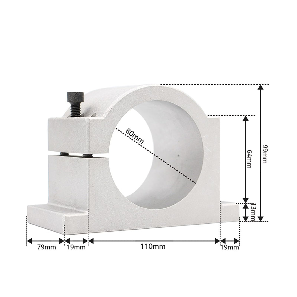 2.2kw ER20 Water Cooled Spindle Kit Water Cooling Spindle & 2.2kw VFD & 80mm Spindle Bracket & 75w Water Pump(GP,Steel Ball Bearing)