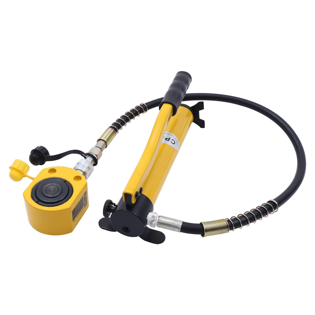 10000PSI Hydraulic Manual Pump - CP-180 Portable Hand Operated Lifting Pump for Hydraulic Tools, Includes Steel Ball & Sealing Ring, Ideal for Single Acting Applications (10T， 3.9)